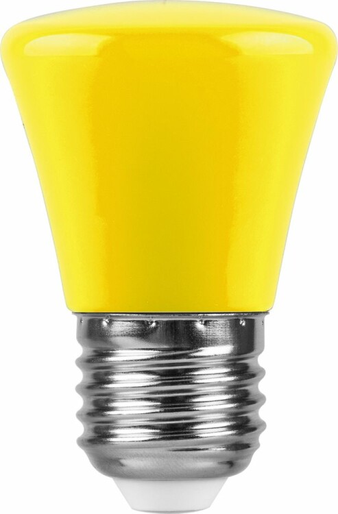 Лампа светодиодная FERON LB-372, C45 (колокольчик), 1W 230V E27 (желтый), рассеиватель матовый желты