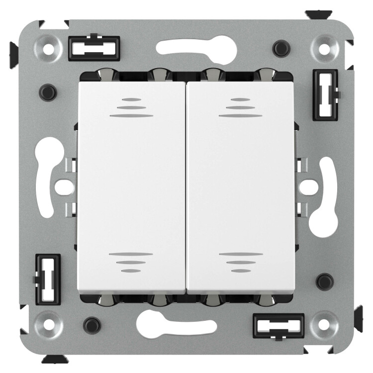 Выключатель С/У 2-кл. 2-мод. 16А (мех. с накл.) Белое облако, винт. Avanti