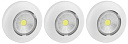 Светильник нажимн. (LED*1 COB) ПЛАСТИК. на 2-стор. скотче бел. комплект 3 шт. (3хААА) ЭРА